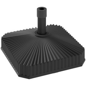 Outsunny Square Patio Umbrella Base Holder, Heavy Duty Outdoor Umbrella Stand Base, Filled Up to 42lbs with Stand or 33lbs with Water for Garden