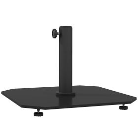 Outsunny Square Patio Umbrella Base, 41 lbs Metal Umbrella Stand Base with Adjustable Foot Pads