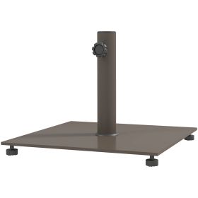 Outsunny Square Patio Umbrella Base, 29 lbs Metal Umbrella Stand Base with Adjustable Foot Pads