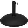 Outsunny 20" 55 lb Outdoor Patio Round Cement Umbrella Stand Base for the Deck or Porch with Variable Umbrella Hole