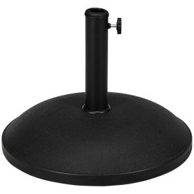 Outsunny 20" 55 lb Outdoor Patio Round Cement Umbrella Stand Base for the Deck or Porch with Variable Umbrella Hole