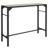 Outsunny Patio Bar Table: Bar Height with Built-In Bottle Opener, Wood Grain Plastic Top, 47.25" x 15" x 39", for Social Gatherings|