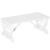 Outsunny 2-Person Garden Bench Outdoor Wagon Wheel Porch Bench for Backyard, Patio, Garden White