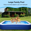 Inflatable Pool for Kids and Adults, 120" X 72" X 22" Oversized Thickened Family Swimming Pool