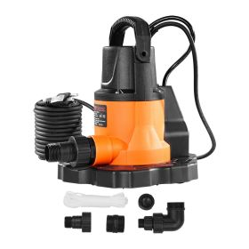 Automatic Pool Cover Pump Submersible Swimming 0.66 HP 3200 GPH 25 ft Cord