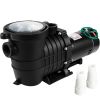 Swimming Pool Pump 1HP, Dual Voltage 110V 220V, 5544GPH, Powerful Pump for Above Ground Pool Water Circulation, with Strainer Basket