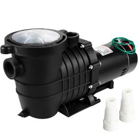 Swimming Pool Pump 1HP, Dual Voltage 110V 220V, 5544GPH, Powerful Pump for Above Ground Pool Water Circulation, with Strainer Basket