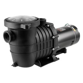 VEVOR Above Ground Pool Pump, 2 HP, 110 GPM Max Flow Single Speed Swimming Pool Pump, 110V/240V 3450 RPM 59 ft Max Head Pool Pump with Filter Basket