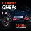 WHOSU 1200W Electric Scooter for Adults with Removable Seat - 27 MPH, 31 Mile Range, 11" Off-Road Tires, 4 Brake System
