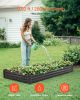 Metal Raised Garden Bed 8x4x1 ft Outdoor Galvanized Planter Box Dark Gray