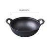 WANGYUANJI Yuanbao Pot 9.8", Cast Iron Stew Pot, Non-coated Non-stick Samll Pot for Making Soup, Cooking Porridge, Gas ,Induction, Small Saucepan