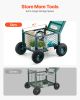 Rolling Garden Seat with Wheel 400LB Heavy Duty Metal Garden Cart with Storage