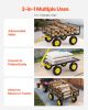 VEVOR 1200 Lbs Steel Garden Cart, Heavy Duty Pullable Garden Wagon Yard Cart