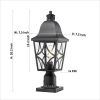 Outdoor Post Lights Lamp Post Light Fixture, Waterproof Aluminum Housing with Glass, Fence Post Deck Lighting for Garden, Patio, Pathway (2 pack)