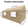 Carport, 10Ã—20 Heavy Duty Portable Carport Garage Tent for Outdoor Storage Shelter khaki
