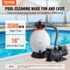 VEVOR Sand Filter Pump for Above Ground Pools, 16-inch, 3500 GPH
