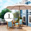 Outsunny Square Patio Umbrella Base, 29 lbs Metal Umbrella Stand Base with Adjustable Foot Pads
