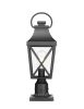 Outdoor Post Light,Lamp Post Light Fixture,Post Lantern with Pier Mount Base,Textured Black,19.5in,Suitable for Gardens, Yards or Entrances (1 pack)