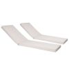 2PCS Set Outdoor Lounge Chair Cushion Replacement Patio Funiture Seat Cushion Chaise Lounge Cushion (Beige)