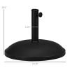 Outsunny 20" 55 lb Outdoor Patio Round Cement Umbrella Stand Base for the Deck or Porch with Variable Umbrella Hole