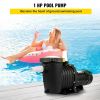 Swimming Pool Pump 1HP, Dual Voltage 110V 220V, 5544GPH, Powerful Pump for Above Ground Pool Water Circulation, with Strainer Basket