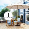Outsunny Square Patio Umbrella Base, 41 lbs Metal Umbrella Stand Base with Adjustable Foot Pads