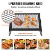 Folding bonfire barbecue grill, heavy-duty steel mesh grille, 18-inch portable camping grille above the fire pit