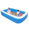 Free shipping 102*70*22in blue PVC cuboid with wall thickness of 0.3mm for inflatable swimming pool  Full-Sized Family Kiddie Blow up Pool for Kids