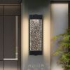 Black Aluminum Finish Outdoor Wall Light with Bubble Crystal Glass, LED Light Source, 3000K Warm Light, Weatherproof Exterior Sconce for Patio, Porch