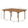 Outsunny 12' x 16' Outdoor Pergola Grape Trellis, Wood Gazebo with Stable Structure for Garden, Patio, Backyard, Deck