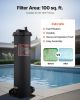 100 sq.ftÂ² Cartridge Pool Filter Valve 6142 GPH Swimming Pool Filtration System