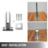 VEVOR Glass Railing Clamp 4PCS, Glass Railing 3.8x3.8x6.3 inch, 304 Stainless Steel Glass Clamp for Glass Thickness 3/10" (8 mm) to 1/2" (12 mm)