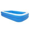 Free shipping 102*70*22in blue PVC cuboid with wall thickness of 0.3mm for inflatable swimming pool  Full-Sized Family Kiddie Blow up Pool for Kids