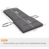 Outsunny Comfy Adirondack Chair Cushion Set Gray with Ties for Outdoor Seat & Back Support