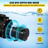 Swimming Pool Pump 1HP, Dual Voltage 110V 220V, 5544GPH, Powerful Pump for Above Ground Pool Water Circulation, with Strainer Basket
