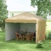 Outsunny Party Ready Pop Up Canopy 10x10 Sidewalls Weight Bags Height Adjustable Events