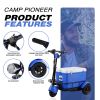 Elevate Your Journey with the Camp Pioneer-Experience Speeds up to 11.6 MPH and a Generous 55L Cooler Capacity