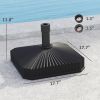 Outsunny Square Patio Umbrella Base Holder, Heavy Duty Outdoor Umbrella Stand Base, Filled Up to 42lbs with Stand or 33lbs with Water for Garden
