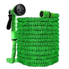 Expanding Expandable Flexible Garden Water Hose w Spray Nozzle 25, 50, 75, 100FT (Item Length: 25 ft, Color: Green)