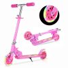 Scooter for Kids Ages 6-12;  Light Up Wheels Birthday Gifts Scooters for Kids Girls Boys Ages 3-5;  Easy Folding Kids Scooter with 3 Levels Adjustable