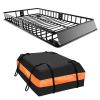 64"x39"x6"/51"x36"x5" Roof Rack,Heavy Duty Rooftop Cargo Carrier,Roof Basket with Waterproof Bag,Elastic Net with Attachment Hooks,Ratchet Strap