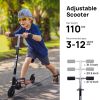 Scooter for Kids Ages 6-12;  Light Up Wheels Birthday Gifts Scooters for Kids Girls Boys Ages 3-5;  Easy Folding Kids Scooter with 3 Levels Adjustable