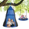 2-in-1 40 Inch Kids Hanging Chair Detachable Swing Tent