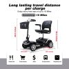 Four wheels Compact Travel Foldable Outdoor Electric Power Mobility Scooter for Adult with LED Lights