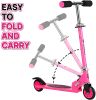 Scooter for Kids Ages 5-8;  Kick Scooter with Adjustable Handlebars and Rear Brake Aluminum Frame;  Lightweight;  Scooter for Kids Ages 3-10