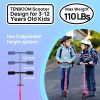 Scooter for Kids Ages 5-8;  Kick Scooter with Adjustable Handlebars and Rear Brake Aluminum Frame;  Lightweight;  Scooter for Kids Ages 3-10