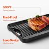 Rectangular BBQ Pan Cast Iron Reversible Grill Griddle
