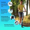 LED Light Up Large Wheels Scooter for Kids Ages 6-12 and Adults with Handbrake;  Kick Scooters for Teens 12 Years and Up with Carry Strap and Bell