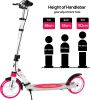 LED Light Up Large Wheels Scooter for Kids Ages 6-12 and Adults with Handbrake;  Kick Scooters for Teens 12 Years and Up with Carry Strap and Bell